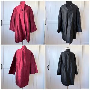 VTG Mariko Wearable Art Reversible Opera Coat - Silk Dupioni Statement Jacket
